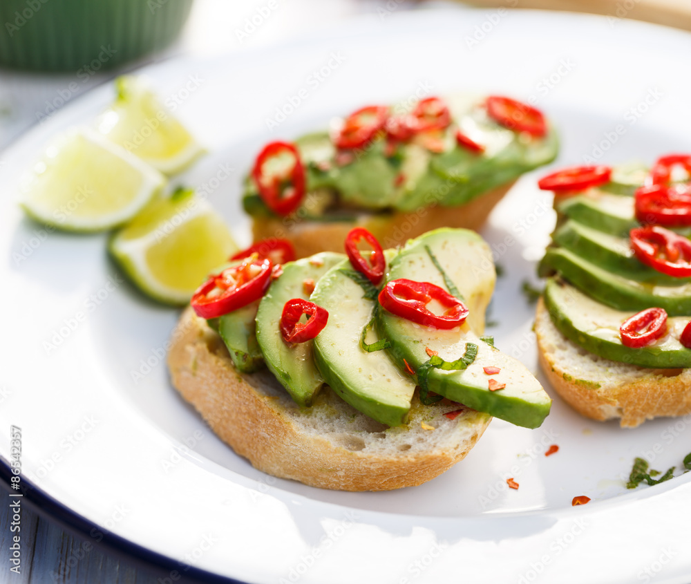 Avocado canape Avocado canape