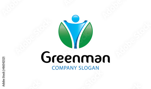 Green Man Logo template
