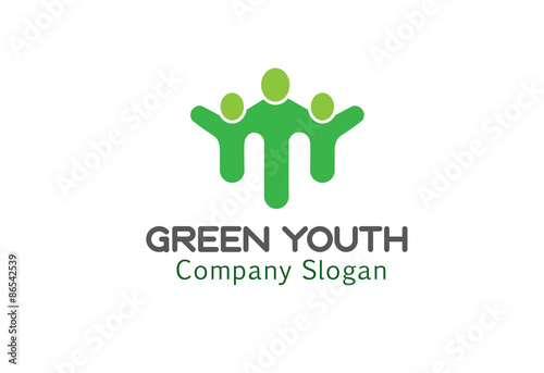 Green Youth Logo template