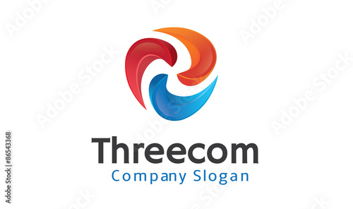 Threecom Logo template