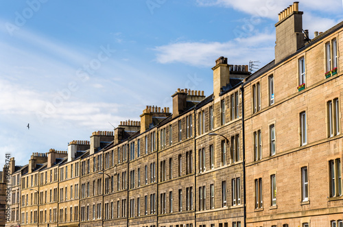 Buildings on Easter road in Edinburgh - Scotland photo