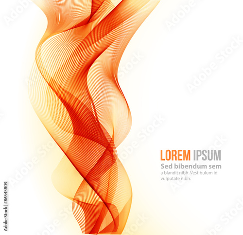 Abstract curved lines background. Template brochure design