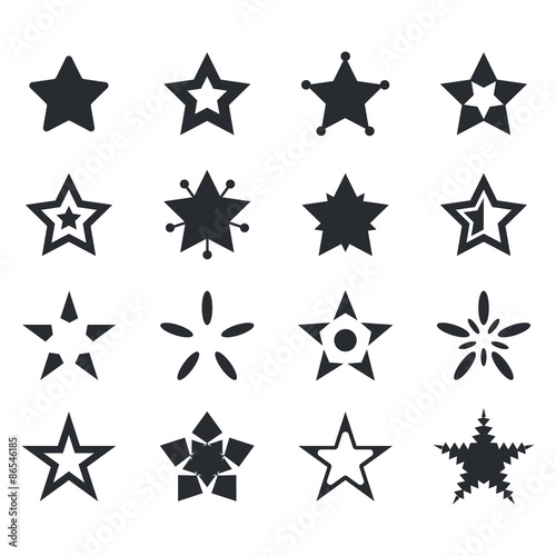 Vector set of star icons