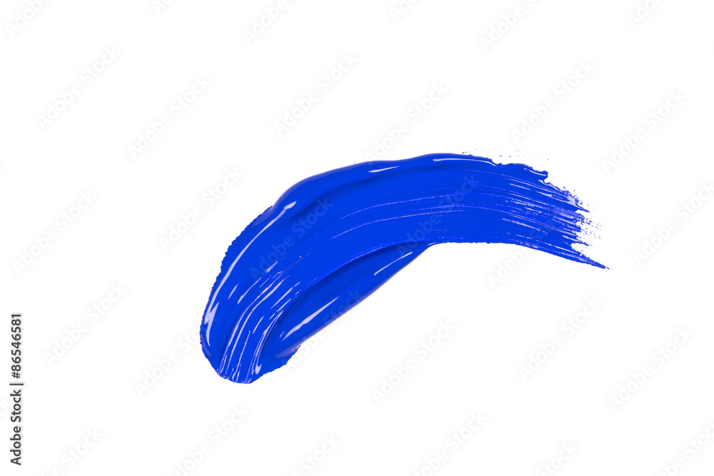 Fototapeta premium blue stroke of the paint brush