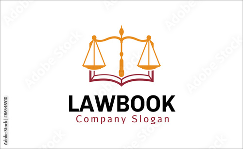 Law Book Logo template