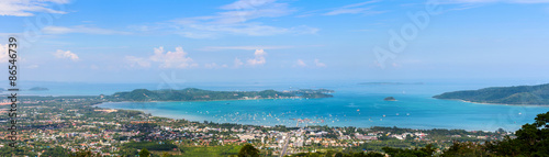 Panorama city and sea of Phuket Province © yongkiet