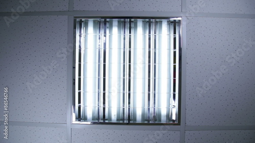 Bank of fluorescent lights 