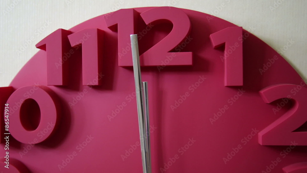 Red clock approaching midnight Red clock approaching midnight