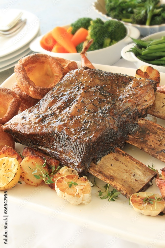 large beef rib sunday roast dinner large beef rib sunday roast dinner