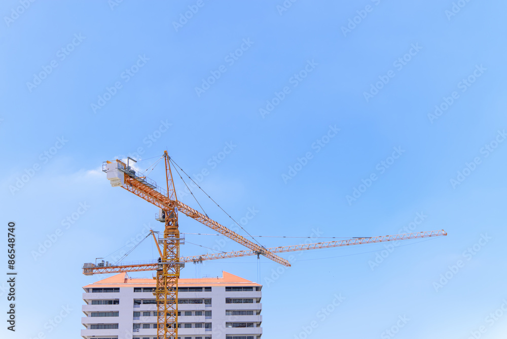 Crane in construction site Crane in construction site