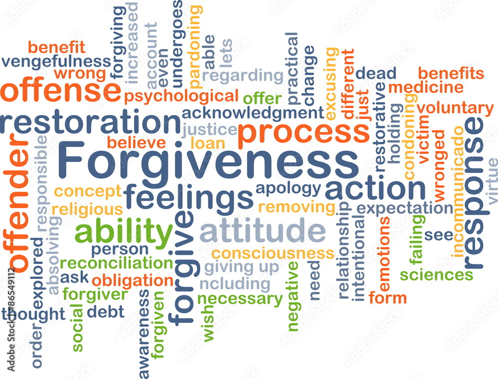 Forgiveness background concept