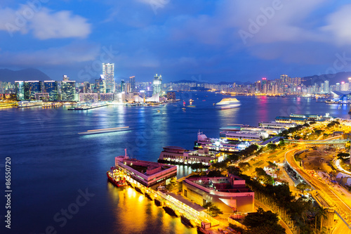 Photography Hong Kong city at night