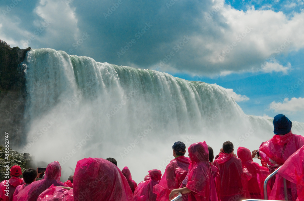 Fototapeta premium Tourist at Niagara Falls, Ontario, Canada