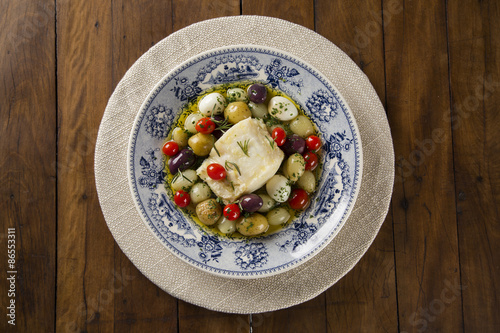 Fotografie A typical Portuguese dish with codfish called Bacalhau do Porto