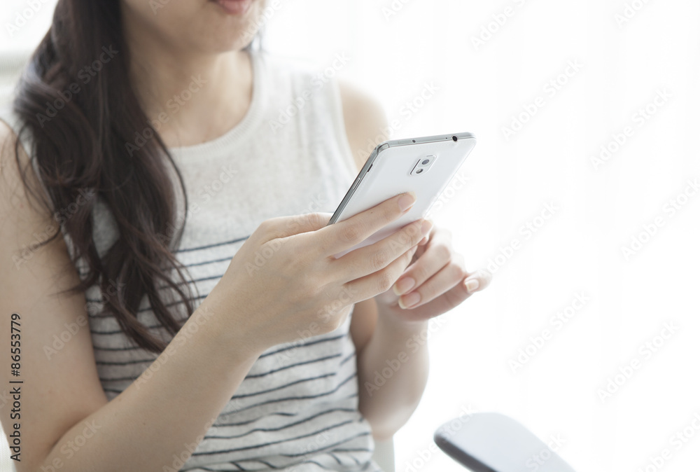 Women who are using the smartphone Women who are using the smartphone