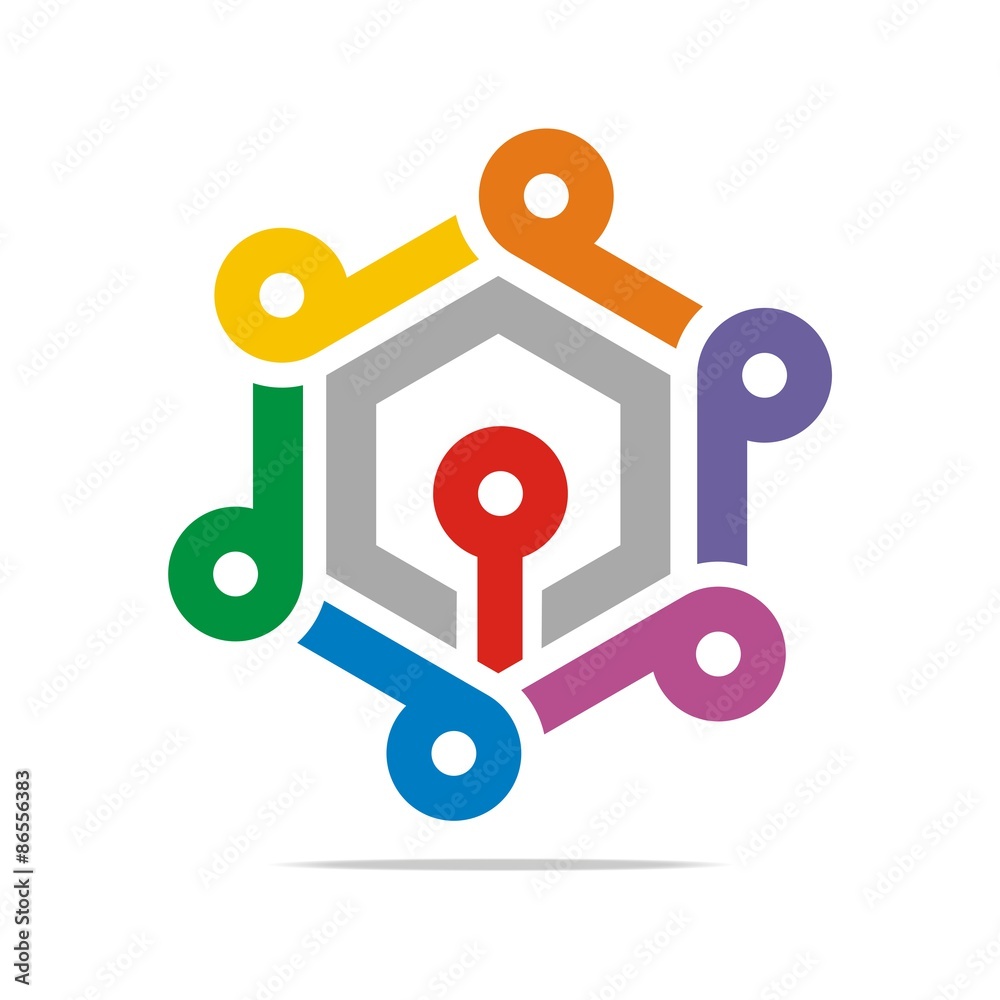 Logo Abstract Star Connecting Design Icon Chains Element Vector Logo Abstract Star Connecting Design Icon Chains Element Vector