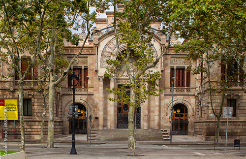 Pretty architecture in Barcelona in Spain