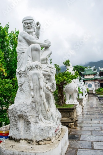 The statue of buddha ( goddess of mercy - Quan Am ) in Linh Ung Pagoda, Da Nang, Vietnam