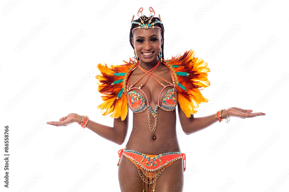Fototapeta premium How is my new carnival costume?
