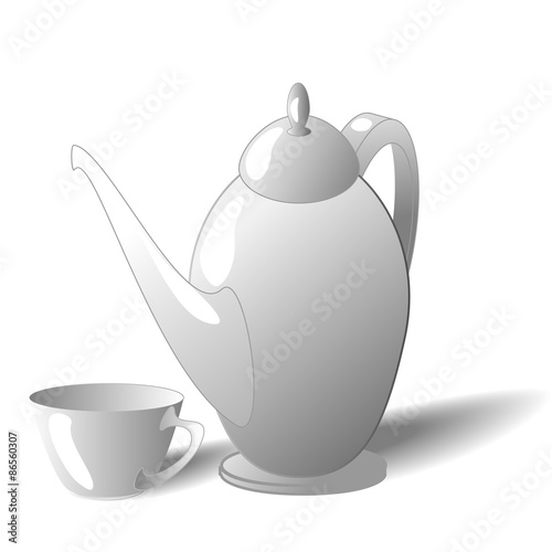 coffee pot and cup