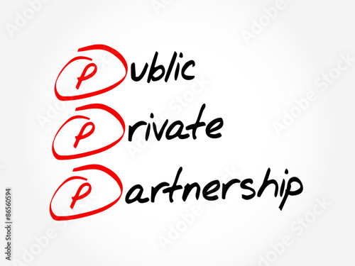 PPP - Public-private partnership, acronym business concept