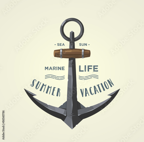 Anchor. Vector illustration.