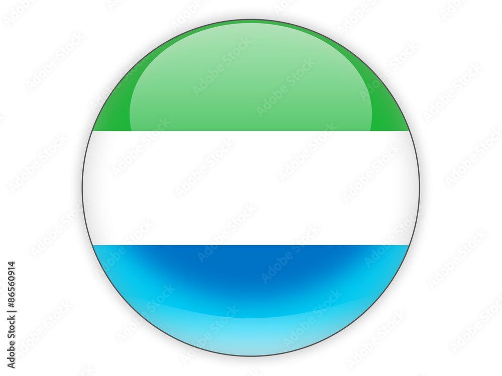 Round icon with flag of sierra leone Round icon with flag of sierra leone