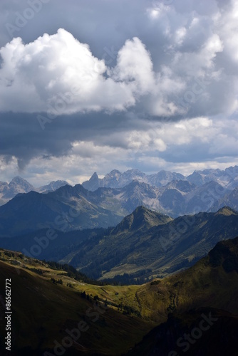 Wild mountain landscape with dramatic clouds (Warth-Schröcken) © Berty