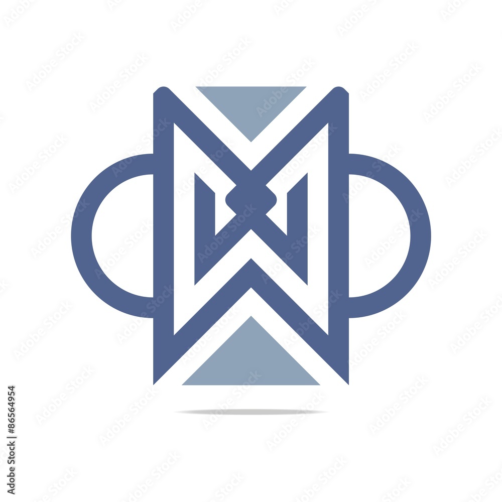 Logo Design Element Letter M Semicircle Triangle Icon Symbol Logo Design Element Letter M Semicircle Triangle Icon Symbol