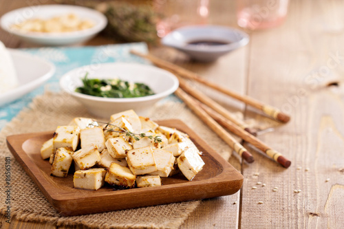 Photos Baked tofu with spices