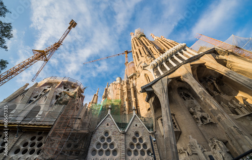 Basilica and Expiatory Church of the Holy Family in Barcelona, Spain