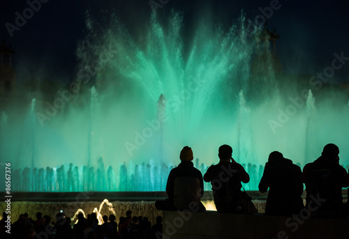 Magic Fountain of Montjuic in Barcelona, Spain