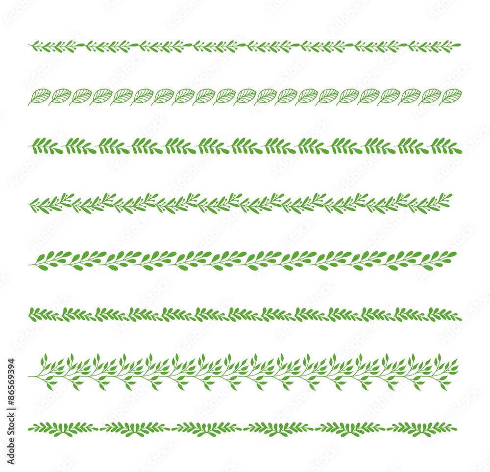 Floral hand drawn borders Floral hand drawn borders