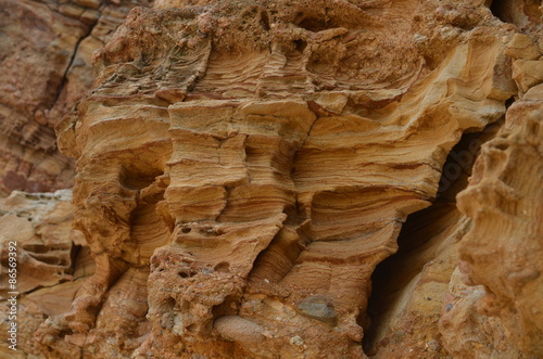 Structure of a cliff wall