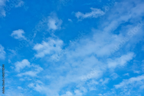 Soft white clouds in blue sky