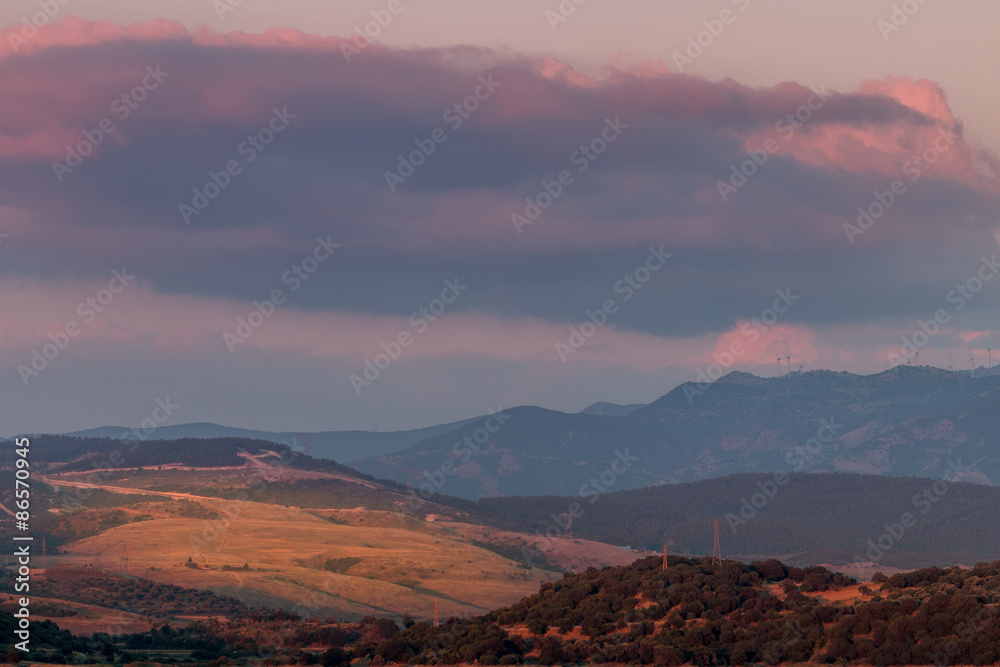 Fototapeta premium Hills at dusk