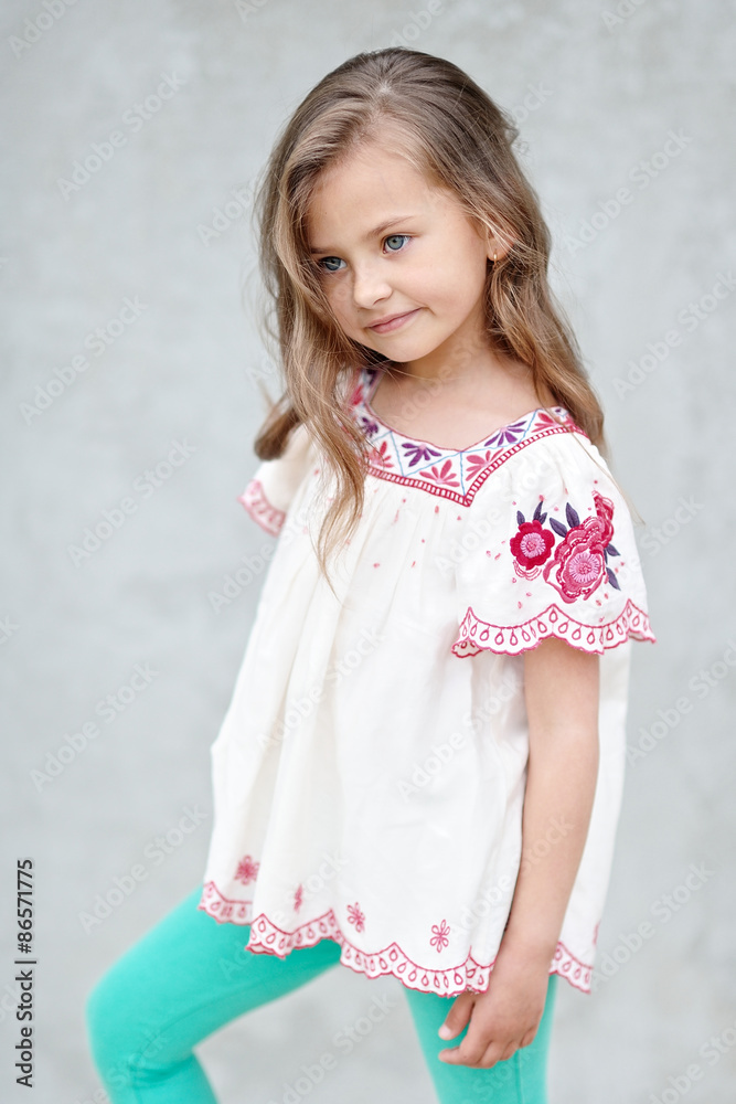 portrait of a beautiful fashion little girl portrait of a beautiful fashion little girl