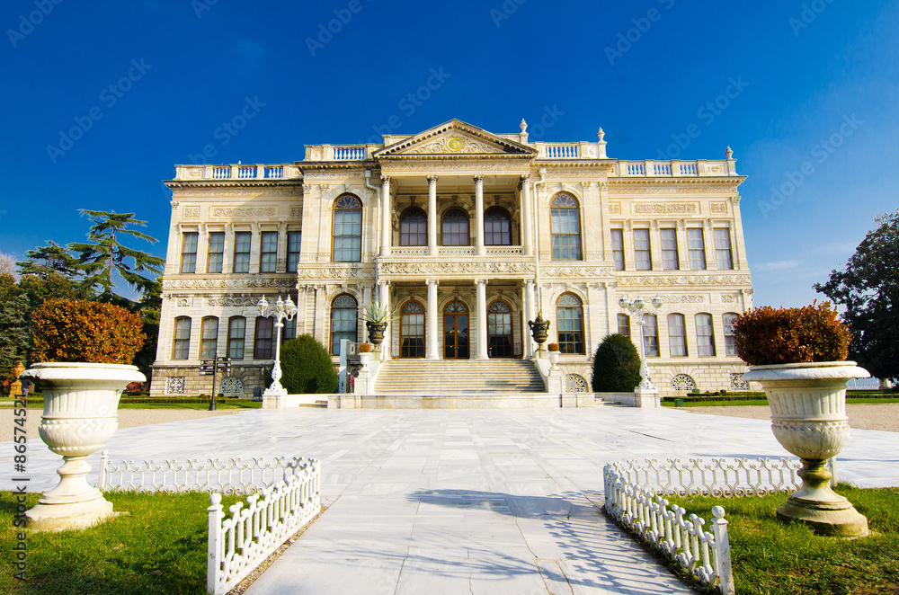 ISTANBUL TURKEY Jan 15: Dolmabahce Palace on Jan 02, 2013 in Istanbul, Turkey. Dolmabahce Palace was ordered by the Ottoman Empire's 31st Sultan, Abdulmecid I, and built between the years 1843 & 1856.