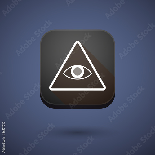 App button with an all seeing eye