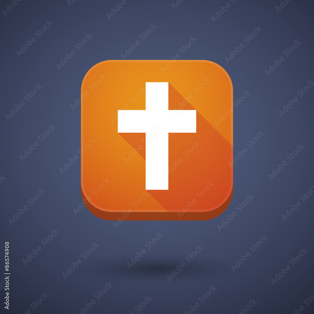 App button with a christian cross App button with a christian cross