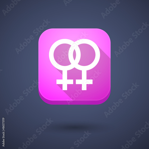 App button with a lesbian sign