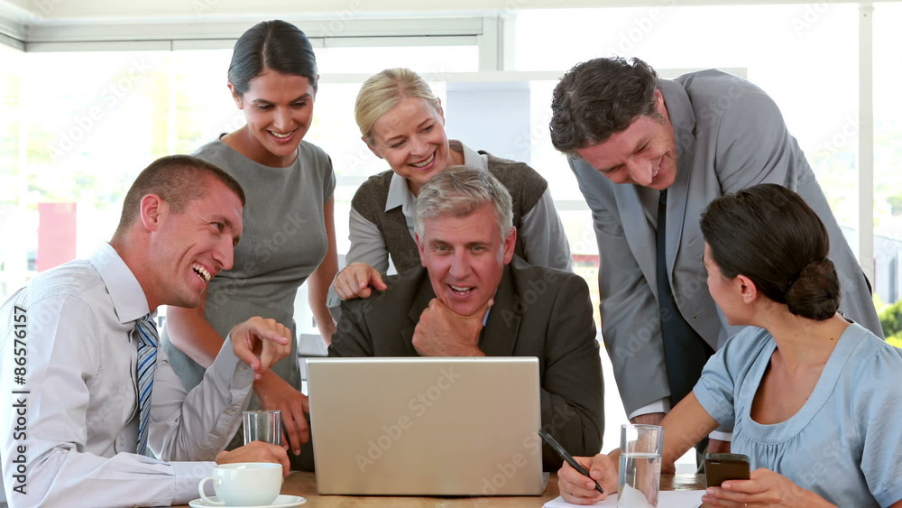 Business people working on tablet computer Business people working on tablet computer