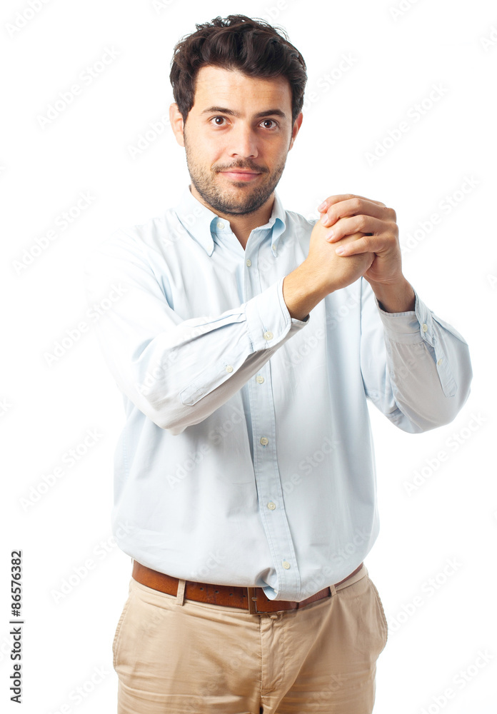 teamworker man on a white background teamworker man on a white background