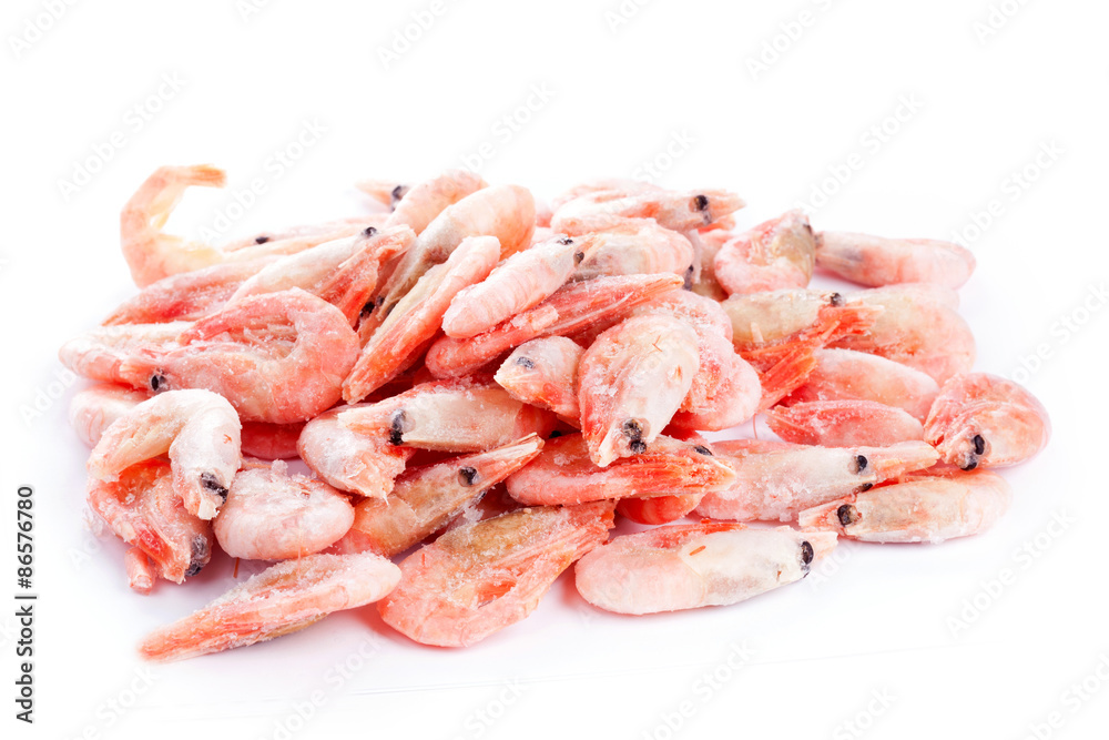 Pile of boiled shrimps Pile of boiled shrimps