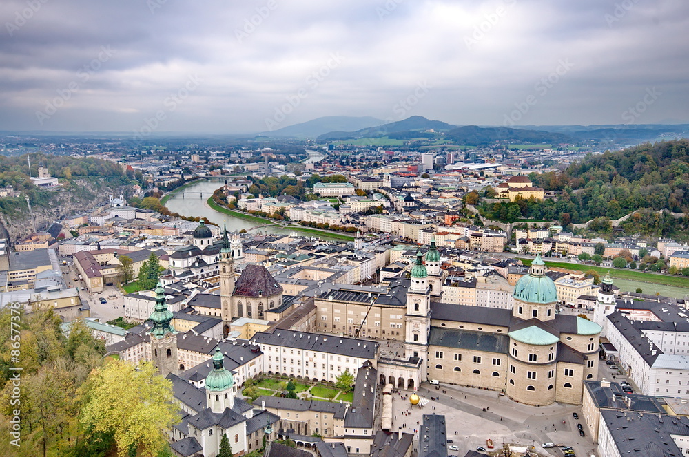 City of Salzburg from the fortress