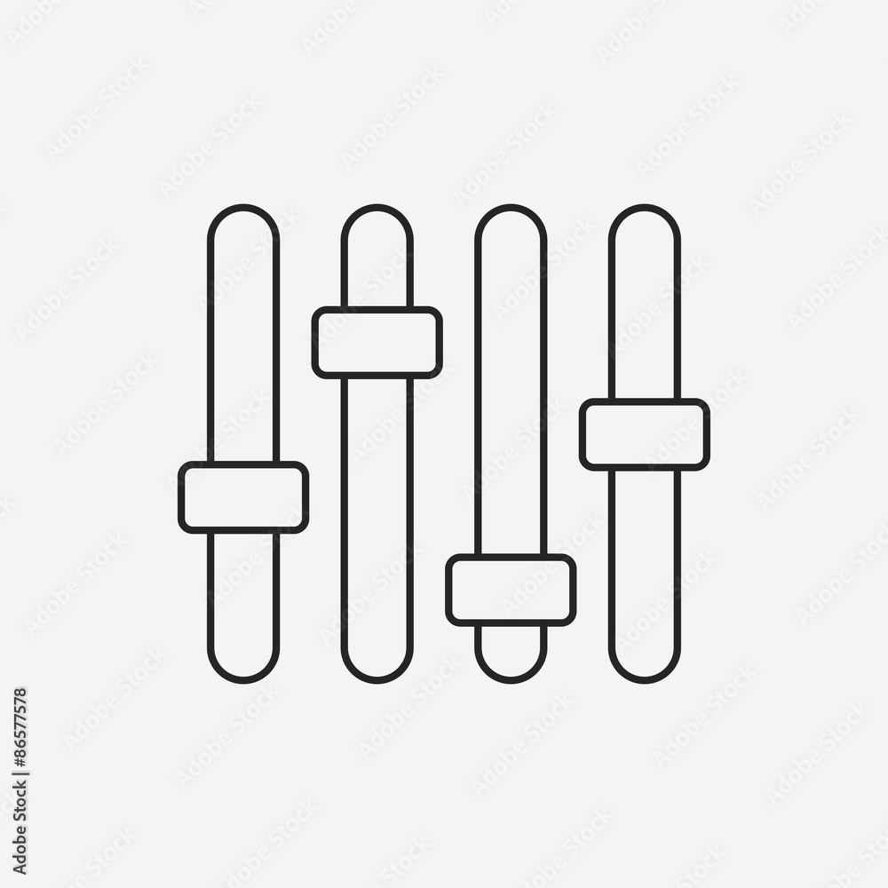 Sound control line icon Sound control line icon