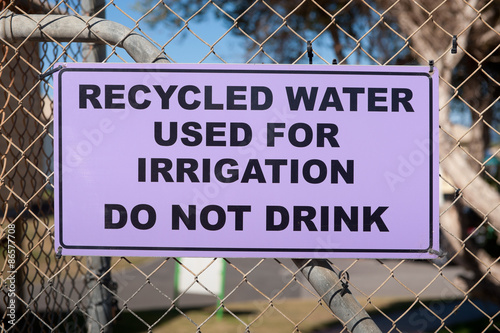 Recycled Water Warning Sign