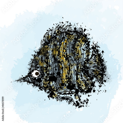 angelfish painted ink