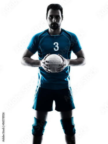 man volleyball  silhouette