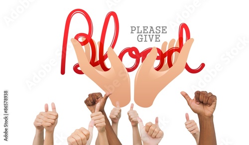 Wallpaper Mural Composite image of hands giving thumbs up  Torontodigital.ca